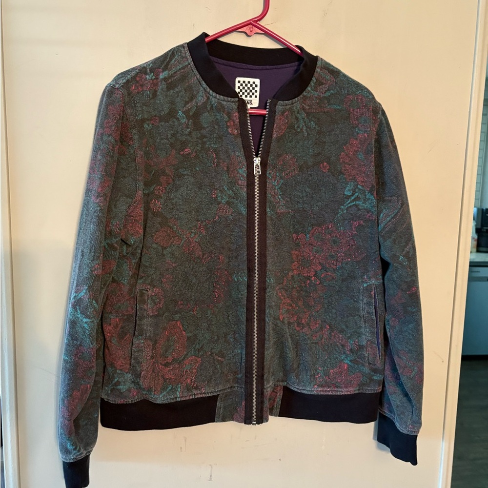 Vans Floral Patterned Bomber Jacket sz‎ XL jrs